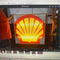 Shell automotive sign has box fluorescent lighting