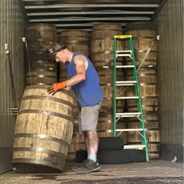 A.S.B Whiskey Barrels Freshly Emptied 53 gallon oak