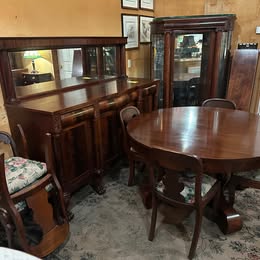 Antique Empire Mahogany Dinning Room Set