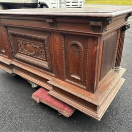 18 century Gothic wardrobe for ceremony purposes storage unit blanket box