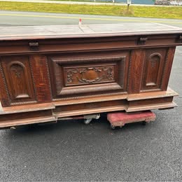 18 century Gothic wardrobe for ceremony purposes storage unit blanket box