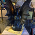 Black cast iron gargoyle garden statue