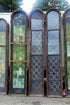 Antique Church Stained Glass windows w/ many leaded inner pieces, many choices &
