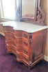 1840 's Walnut Victorian marble top dresser
