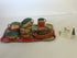 Tin Tray with cups, dishes, tea pot, American