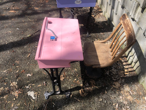Vintage 1930's School Desk & Chair