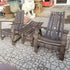 Canadian whiskey barrel chair set (2 chairs and table)