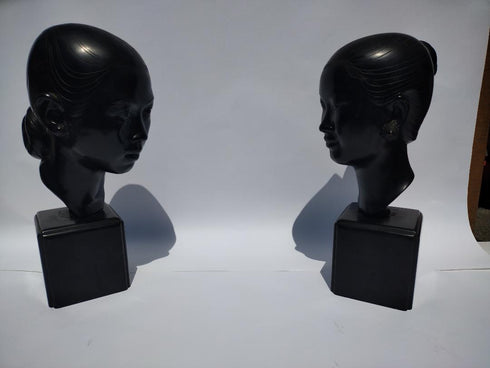 Busts of Two Laos Women from the 1950's